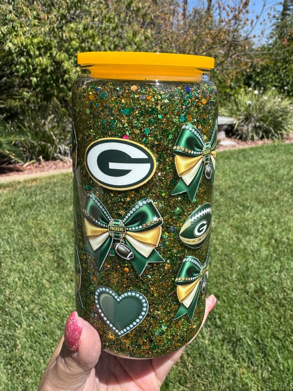Green Bay Packers snow globe tumbler 16oz